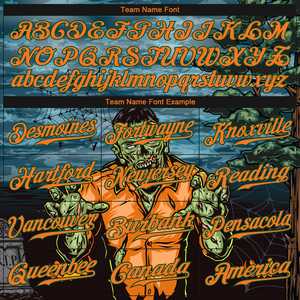 Venta al por mayor diseño 3D patrón Halloween calaveras auténtico impreso béisbol Jersey para venta en línea - Product Image 4