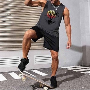 Venta al por mayor de moda de los hombres Tanktop logotipo personalizado de los hombres de palangre de culturismo camisetas sin mangas Fitness Plain Gym camiseta sin mangas - Product Image 5