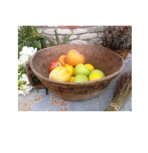 Cuenco de frutas de masa de madera con juego de servidores Estampado dorado Mango Madera Fiesta sólida Cuencos de frutas de masa de madera - Product Image 3