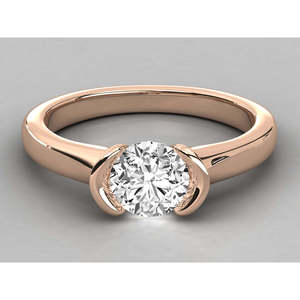 Bague solitaire en or 14 carats pour femmes avec diamant de laboratoire - Product Image 6