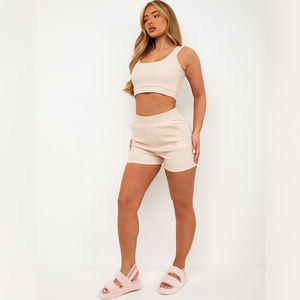 Nuevos pantalones cortos de motorista de cintura alta para gimnasio, pantalones cortos deportivos de compresión para mujer, pantalones cortos deportivos de Yoga con logotipo personalizado - Product Image 2