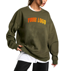 Sudadera de mujer con hombros caídos de gran tamaño de alta calidad, sudaderas con capucha estampadas para ropa de calle, ropa de invierno informal con logotipo frontal - Product Image 6