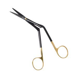 กรรไกรตัดจมูกด้ามจับสีทองคมเครื่องมือผ่าตัดพลาสติกทำจากสเตนเลสสตีล - Product Image 1