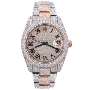 Reloj de Moda con Aspecto de Diamantes Completos, Cuarzo Moissanite, con Esfera de Cristal Revestida - Product Image 1