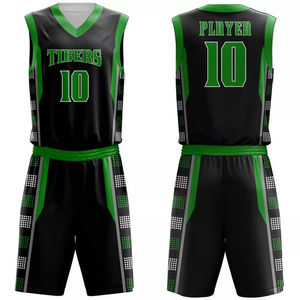 Conjunto de Uniforme de Baloncesto Unisex de Alta Calidad con Estampado de Rayas y Letras, Secado Rápido, Camiseta sin Mangas y Pantalones Cortos Transpirables, Personalizable OEM - Product Image 6