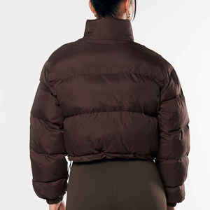Chaqueta de Invierno al por Mayor para Mujer, Abrigo Clásico de Moda, Chaqueta Corta con Logo Personalizado, Chaqueta Bomber Acolchada de Algodón para Mujer - Product Image 6