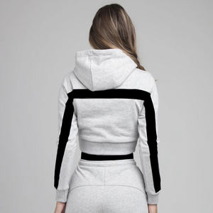 Sweat à capuche zippé personnalisé avec logo brodé pour femme, en coton éponge respirant, uni, écologique, séchage rapide, idéal pour l'hiver - Product Image 3