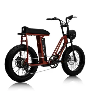 ताइवान में निर्मित कार्गो ई-बाइक यूनिमोक एसडब्ल्यू ऑफ अर्बन ड्राइवस्टाइल लाल रंग की इलेक्ट्रिक साइकिल मोटराइज्ड ईबाइक