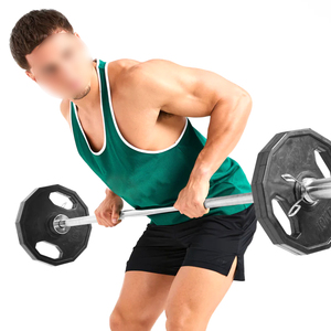 Couleur verte avec côtes blanches de la plus haute qualité sans manches hommes vêtements respirant Fitness Wear Gym haltérophilie Stringers - Product Image 6