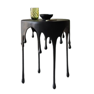 Meubles de maison enduits de poudre bleue de grande taille Table d'extrémité sur mesure Meubles de salon au design exclusif Table d'appoint en métal - Product Image 2