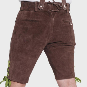 Lederhosen authentique personnalisé pour hommes Oktoberfest allemand Shorts en cuir suédé traditionnels bavarois acheteurs en gros Allemagne - Product Image 3