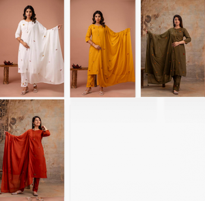 Exclusivo algodón Slub bordado Kurti Bottom Dupatta colección catálogo completo fiesta tarifa al por mayor disponible Salwar indio - Product Image 6