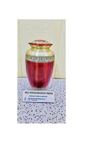 Urne funéraire classique en aluminium bleu pour cendres, style américain, 220 pouces cubes, design personnalisable, souvenir commémoratif, vente en gros - Product Image 3