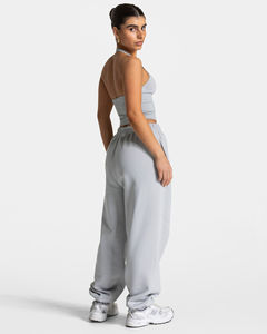 Pantalons de jogging actifs pour femmes, taille haute, taille élastique, style ample, bas de détente, broderie, 460 GSM, 100% coton - Product Image 5