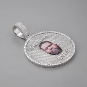 Colgante de diamante de Moissanite Hip Hop personalizado, joyería de moda para hombre, colgante de plata de ley 925 sólida - Product Image 5