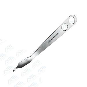 Retractor de cadera manual de acero inoxidable con palanca para huesos, curvo, 300 mm (11.34 pulgadas), punta roma, ancho de punta 6.2 mm, ancho de mandíbula 28 mm, Hohmann Caronia - Product Image 2