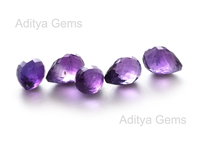 Améthyste naturelle gouttes à facettes haut/côté perceuse forme violette Loupe propre pierres semi-précieuses gouttes pierres en vrac prix de gros Jaipur