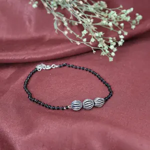 Bohemian Style Silver <b>Bead</b> <b>Bracelet</b> for Women Gold Plated Copper Jade Pearl Diamond with Religious Ball Shape Gift Jewelry - Product Image 4