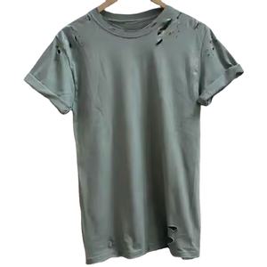 Personnalisé été 2025 en détresse pierre lavé T-Shirts grande taille hommes coton Vintage à la main t-shirts personnalisation conception Logo - Product Image 5