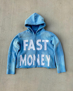 Ventes chaudes d'hiver, sweats à capuche de haute qualité, effet délavé au soleil, bord brut, broderie de patch, logo personnalisé cinq étoiles, sweats à capuche zippés - Product Image 6