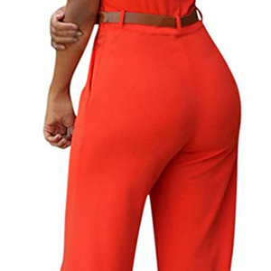2025 Ladies Wholesale Summer Sleeveless Breathable High Waist <b>Casual</b> Custom <b>Women's</b> <b>Jumpsuits</b> Rompers - Product Image 6