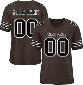 Venta al por Mayor de Camisetas de Fútbol Americano Hechas a Medida |   Camisetas de Manga Corta con Estampado por Transferencia de Calor, Tallas Grandes, 100% Poliéster - Product Image 6