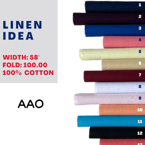 Tissu en coton Linen Idea pour textiles, offrant un matériau doux et respirant, idéal pour les vêtements, la décoration intérieure, l'artisanat et la création. - Product Image 1