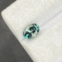 7x5 mm zertifizierter, seltener, natürlicher Tansanit in ovaler Schliffform, natürlicher Zoisit-Tansanit, 0,90 Karat, augenrein