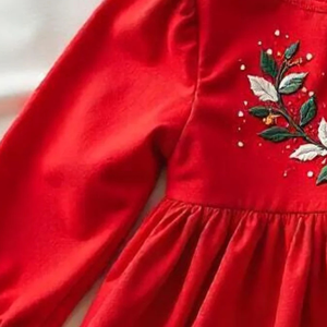 Vestido de lino suave bordado a mano para niñas, estilo informal para el primer cumpleaños de niños pequeños, OEM hecho en Vietnam - Product Image 5