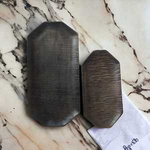 ถาดเสิร์ฟไม้มะม่วงดีไซน์วินเทจที่ทำด้วยมือสีดำน้ำตาลในบ้านของตกแต่งคริสต์มาสสำหรับจานอาหาร - Product Image 2