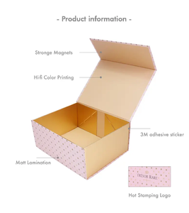 Boîte d'emballage cadeau pliable personnalisable papier couché recyclé gaufré en feuille d'or enduit UV pour l'artisanat industriel - Product Image 6