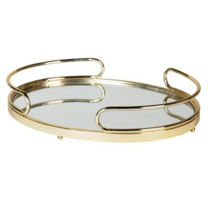 Plateau rond en argent miroir de qualité supérieure, organisateur de cosmétiques en métal décoratif, présentoir de parfum, porte-bijoux pour commode, décoration d'intérieur - Product Image 4