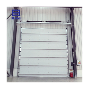 أبواب صناعية قطاعية عازلة للحرارة من الفولاذ بسماكة 40 مم، ذات رفع عمودي أوتوماتيكي، مصنوعة من رغوة البولي يوريثان، مقاومة للرياح، رائجة البيع - Product Image 6
