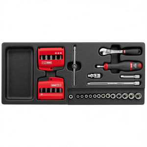 Ensemble d'outils Usag de 41 pièces, assortiment de douilles à cliquet et de embouts - Product Image 2