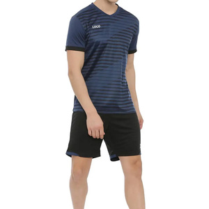 Conjunto de Camiseta y Pantalones Cortos de Fútbol para Hombre, 100% Poliéster, Transpirable, de Secado Rápido, Uniforme Deportivo de Verano - Product Image 1