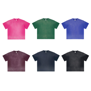 Camiseta personalizada de lavado ácido de 250Gsm para hombre, 100% de algodón de alta calidad, diseño de hombro caído, tela de punto inspirada en Vintage - Product Image 3
