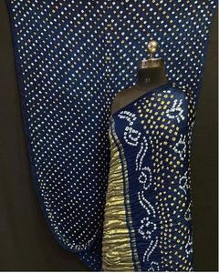 ผ้าไหมโมดอลลายบันดานีสุดหรูสำหรับงานเทศกาล ผ้าไหมโมดอลคุณภาพส่งออก ผ้าไหมโมดอลแบบดั้งเดิม ราคาขายส่งจากผู้ผลิตในอินเดีย - Product Image 4