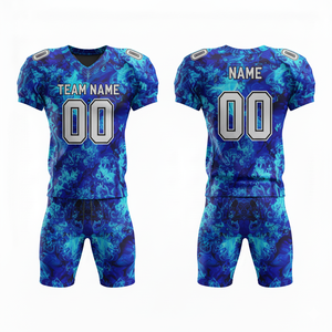 ชุดยูนิฟอร์มอเมริกันฟุตบอลแบบกำหนดเองสำหรับผู้ชาย ชุดเยาวชนและผู้ใหญ่ ชุดกีฬาทีมแบบปรับแต่งได้ รวมเสื้อเจอร์ซีย์ กางเกง ไซส์ใหญ่ ขาสั้น - Product Image 1