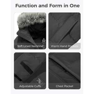 Chaqueta de moda de Otoño/Invierno para hombre con capucha ligera de Nailon/algodón acolchado con cuello levantado estilo formal juvenil - Product Image 6