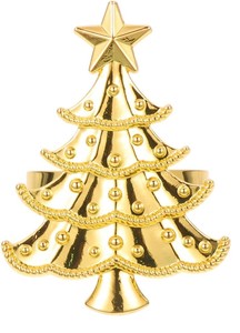Luxury Gold round Napkin Ring <b>Christmas</b> <b>Tree</b> Design Brass Metal Restaurant Dining <b>Table</b> Accessory Stocked Wedding Napkin Holder - Product Image 4