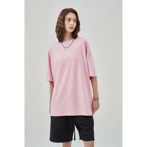 T-shirt oversize en coton 100% personnalisé pour femmes, coupe ample, épaules tombantes, respirant, style décontracté d'été, lettre - Product Image 5