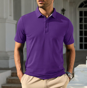 Camisa de Golf de manga corta para hombre de alta calidad, deportiva, informal, de negocios, con cuello para Polo, tela de punto de alta calidad, patrón sólido - Product Image 6