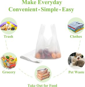 Bolsas para Camisetas, Bolsas de Plástico con Asas para Compras y Venta al por Menor, Bolsas de Plástico para Negocios - Product Image 5