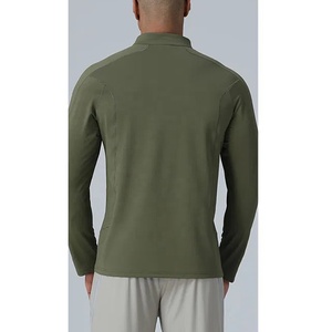 High Quality Performance Running Pullover Custom Logo Print Quarter Zip Tracksuit Set Quick Dry Gym Wear 1/4 Zipper <b>Track</b> <b>Jacket</b> - Product Image 2