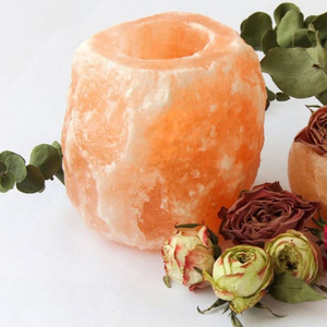 Portavelas Rock Salt Natural Fabricante y venta al por mayor de Pakistán Hecho a mano 100% Lámpara de sal Rosa Vela de sal del Himalaya - Product Image 6