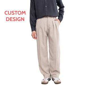 Pantalones de poliéster tejido color caqui para hombre, personalizados al por mayor, fabricados en Vietnam (ODM) con precio competitivo y plazo de entrega de muestras de 7 días. - Product Image 1