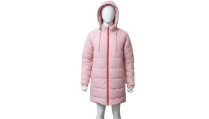 Veste longue matelassée imperméable de haute qualité, enduite d'un film, 100 % polyester, avec rembourrage 175 g/m², fermetures éclair sur les poches. - Product Image 3