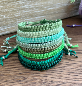 Bracelet de surf tissé, noeud carré, plus de 50 couleurs colorées-chaîne-tendance-* PERSONNALISABLE * - Product Image 1