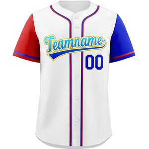 คุณภาพเยี่ยม ตัดเย็บอย่างประณีต ปรับแต่งได้ # เสื้อเบสบอลแจ็กกี้ โรบินสัน หมายเลข 42 ของทีมอเมริกัน แบบไม่มีลาย เสื้อซอฟต์บอลแบบติดกระดุมเต็มตัว - Product Image 2