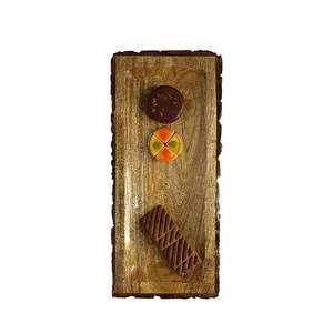 จานไม้สำหรับเสิร์ฟทำด้วยมือทำจากไม้ถาดเสิร์ฟขนมอบเค้กขนมอบทำจากไม้ - Product Image 2